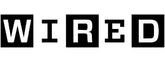 The image shows the logo of Wired magazine, which consists of the word "WIRED" in all capital letters. Each letter alternates between being encased in a black box with white text and a white box with black text.